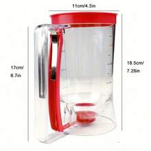 纸杯蛋糕面糊分离器和分配器 - 手持漏斗量杯工具，方便烘焙 - 彩色 - 查看 10