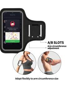 Brassard de téléphone portable pour course, brassard résistant à l'eau pour téléphones jusqu'à 7 pouces - porte-téléphone de gym anti-transpiration avec sangle réglable et poche à clé, sensible à l'écran tactile pour 14/13/12 Mini/11 Pro/XS/XR et Galaxy S25-S8 (compatible fitness/sports/cyclisme)