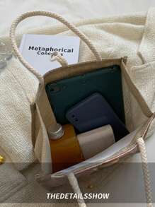 Christian Themed Tote Bag ,TODO Letter Pattern, Reusable Printed Women's Tote Bag, Double Handle Shopping School Bag, Large Capacity Shoulder Bag, Casual Tote Bag,Christmas Storage Bag, Suitable For Commuting, School And Shopping, Convenient For Outdoor Use, Gift For Friends And Besties, Teacher Gift,Easter Bonus,Perfect Choice For Vacation And Festival,Mother's Day Gift, Best Teacher Gift