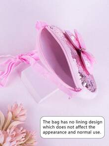 1pc Kids Cartoon Crossbody Bag, Fashion Princess Girls Plush Sequin One Shoulder Bags