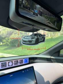 Racing Rearview Mirror Decor - Car Air Freshener - Long-Lasting Fragrance, Keeps Car Interior Fresh And Pleasant, Ideal Gift, Car Vent, Ocean Scent Air Freshener, Car Diffuser, Natural Essential Oils, Cartoon Design, Suitable For Rearview Mirror, Car Hanging Ornament - Cartoon Style Air Freshener Bottle, Long-Lasting Fragrance, Car Deodorizer