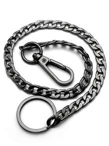 1 PIEZA Nuevo accesorio de moda para hombre: Cinturón, billetera, llavero multifunción, cadena para pantalones, cadena para el Body, cadena de metal simple y elegante de 41.5 cm, regalo de estilo Hip Hop