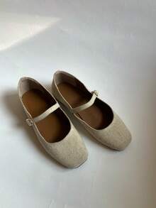 Sandalias planas tipo merceditas - Beis - Ver 10