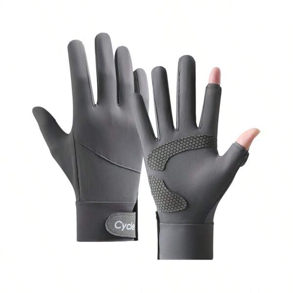 Luvas Esportivas para Uso ao Ar Livre no Verão, Luvas de Proteção Solar, Anti-Deslizante com Tela Sensível ao Toque para Homens, Ciclismo, Direção, Caminhada, Pesca