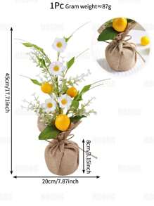 1PC Artificial Lemon Tree Real Mini Suitable For Home Kitchen Balcony Office Living Room Dining Table Decoration