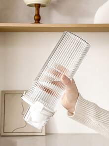 1pc Airtight Pet Food Storage Container, Large Capacity Transparent Cat/Dog Food Dispenser With Locking Lid, Moisture-Proof And Insect-Proof Kitchen Food Storage Box, Durable Transparent Pet Food Container For Dry Food And Treats - Clear - View 5