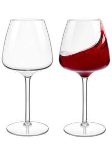 MICHLEY 2/4/6 件漂浮酒杯，适用于泳池，480 毫升/17 盎司，牢不可破，透明 Tritan 塑料高脚红酒杯，鸡尾酒果汁杯，非常适合海滩酒吧露营，可用洗碗机清洗，是送给父亲的礼物