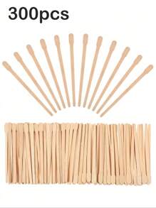 200 piezas/100 piezas/50 piezas/10 piezas Palitos de madera desechables para aplicar cera, palitos aplicadores para la eliminación del vello corporal