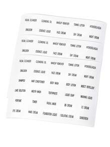 1 pièce Étiquette transparente de bouteille/sac portable de voyage pour crèmes, BB et stickers d'identification de boîtes de gel douche, de shampooing, de crème pour le visage, étanches et anti-salissures.