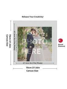 5D Custom Diamond Art Painting, DIY Personalized Photo Your Own Picture, Painting By Pictures Kits, Paint Numbers For Adults Kits Full Drill Adults, Customized Private Picture - Multicolor - View 43