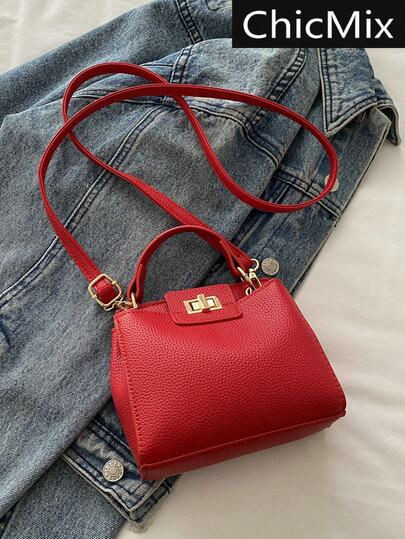 Mini Fashion Solid Color Hardware Lock Shoulder Crossbody Bag, Simple Multi Pocket Handbag, Suitable For Shopping, Wallets, Shopping, Young Women, College Students, Newcomers, White-Collar Workers. They Are Very Suitable For Offices, Universities, Work, Business, Commuting, Outdoor Activities, Travel, And Outings