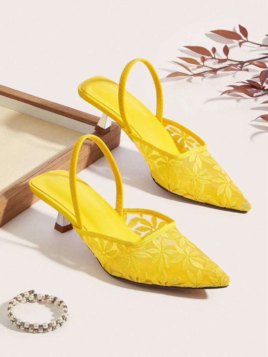 2025 New Design Women High Heel Shoes, Unique Pattern Embroidery Comfortable Fashion