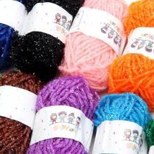 12 قطعة/عبوة ب- 10جم/قطعة خيوط بوليستر - ألوان عشوائية متنوعة، قماش تويل عالي الجودة والمتانة - أسود، أبيض، أحمر، وردي، برتقالي إلخ. - مثالي للأشغال اليدوية، الكروشيه والحرف اليدوية (ألوان عشوائية، تغليف عشوائي)