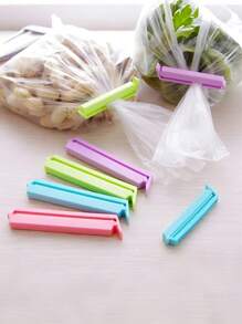 12 piezas - Selladoras de bolsas de alimentos, clips de sellado de bolsas de aperitivos, clips de sellado portátiles de colores aleatorios, abrazadera de sellado de acero inoxidable, clip de sellado de bolsas de aperitivos, adecuado para pinzas de ropa y sellado de bolsas de alimentos y almacenamiento, nueva herramienta de sellado de plástico para accesorios de cocina
