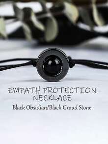 1 Stück Obsidian Halskette - eleganter Glücksbringer Talisman aus Naturstein, ideal für den täglichen Gebrauch und zum Verschenken