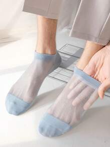 1/5/10 Pairs Men's Breathable Thin Durable Fashionable Mesh Sports Socks