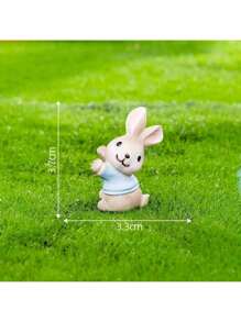 1pc Cute Easter Rabbit Blind Box Miniature Figurine, Decorative Accessory For Car, Desktop, Photography, Dollhouse, Birthday, Holiday Gift