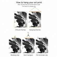 3pcs Of Framed/Pure Canvas Paintings And Posters, Can Be Hung Directly, Black And White Natural Plant Leaf Theme, Home Decoration, Wall Art, Room Decoration, Home Mural, High-Definition Printing, Ideal Gift, Living Room, Bedroom, Restaurant, Office Decoration Painting, Framed - UFP-152 - View 9