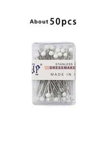 Circa 50 pezzi/scatola, Spille di fissaggio alla moda per sciarpe da donna, Spille in acciaio inossidabile con perle, Spille per hijab e sciarpe per donne musulmane