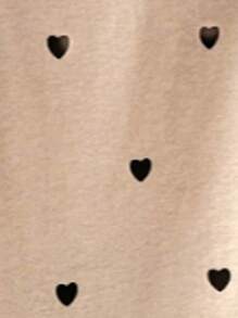 Heart Print Maternity Athletic Shirt
