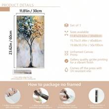 1pc Unframed Canvas Painting Abstract Fortune Tree Art, Unframed Wall Decor, Fashion Theme, Great For Living Room, Bedroom, Office, Bathroom, Bar, Hallway - Home Decor Gifts, Posters, Wall Art, Room Decoration Stuff, Modern