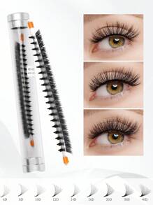 DAIFIYAN Pestañas postizas premontadas de volumen 600/480/420, hechas a mano con tallos naturales largos en 6D/8D/10D/12D/14D/16D/20D/30D/40D, forma C, longitud de 8-15 mm, extensiones de pestañas de visón artificial