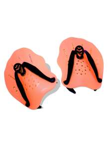 1 Pair Swim Training Paddles, Adjustable Silicone Strap Unisex Swimming Training Webbed Gloves, Scuba Diving Fins, Silicone Palm Accelerating Paddle Sports Equipment, Beach Essentials, Beach Accessories, Pool Float