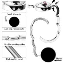 1 PC Glass Patches Initial Letter Zinc Alloy Foldable Bag Hanger Hook Purse Hook Handbag Hanger Table Hook Holder With Fashionable Letter Glass Patches A-Z, Floral Letter Design, Desktop Wallet Holder, Fashion Handbag Rack And Ladies Office Desk Organizer, Better Protection And Display Of Your Bag