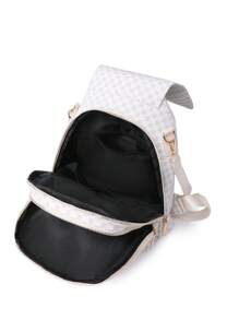 Fashionable Women Clover Backpack,PU Leather Shoulder Bag,Handbag,Student Bookbag,Commuter Bag,School Bag,Portable,Laptop Compartment,Large Capacity,For Teen Girls Women College Students,College,Middle School,High School,Outdoors,Travel,Outings,Elementary School,Office