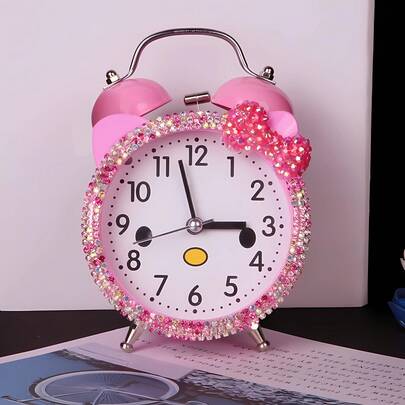 Mositu 1pc Cute Mute Desk Alarm Clock, Bedside Display Clock, Creative Children Bedroom Accessory Gift