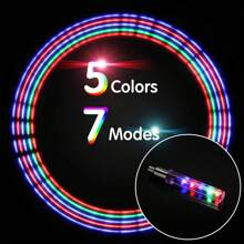 1pc Bicycle 5 LED Wheel Light, Spoked Tire Light, Valve Cap Light, Outdoor Cycling Equipment