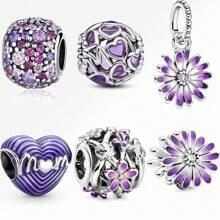 Disney 1 pieza Dije colgante de costura con acabado plateado apto para pulsera, collar, regalo para ocasiones festivas