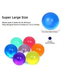 500pcs Jumbo Hydrogel Beads, Water Pearls, Water Jelly Beads For Vase Fillers, Indoor Potted Plant Moisture Retention, Long-Lasting Water Storage, Also Suitable For Christmas, Halloween, Weddings, Graduation, Thanksgiving, Mother's Day, Office & Home Decor