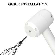 XO Chef Lab Hand Whisk Electric | 3 Speed Handheld Mixer | Two Whisk Mount Baking Mixer | Cordless Electric Hand Mixer For Eggs, Soups, Cream, Batters | Portable, Wireless & Rechargeable (White) - trắng - Xem 7