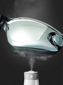 1 件成人游泳镜，男女通用大镜框电镀防水防雾透明游泳镜带耳塞，海滩必需品，海滩配件，泳池浮板