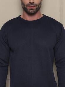 Men Sweaters - Màu xanh hải quân - Xem 2