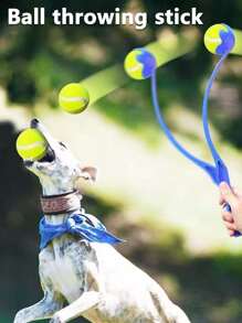 1 Pc Dog Ball Launcher Set(Ball-Throwing Stick),Pet Supplies Durable Plastic Fetch Stick, Interactive Toy For Dog Training And Exercise Dog Toy Set, Comfort Grip Suitable For Outdoor Use Fun With Dogs Easy To Pick Up And Throw For Pet Training & Fun!