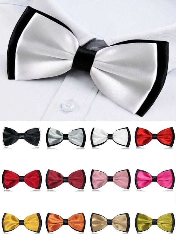 1pc Dual Color Double Layer Bowknot, Suitable For Banquet, Wedding And Party Use