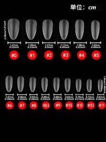 300片杏仁形美甲贴纸，透明杏仁形美甲贴纸，柔软亚克力美甲贴纸，全覆盖，适用于美甲延长以及窄、短、宽、平的甲床 - 磨砂 - 查看 2