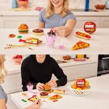 ZURU Max Snacks Lebensmittel Bauklötze Überraschungsball, kreatives Spielzeug Ornament, perfektes Urlaubsgeschenk