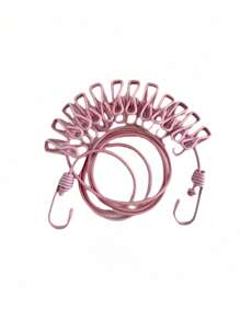 Portable Elastic Retractable Clothesline With 12 Clips - Elastic PVC Coated, Length 70.87 Inch, Suitable For Outdoor Travel And Home Use, Suitable For Backyard, Resort Hotel, Balcony Clothes Drying, Travel Clothesline For Socks And Small Items | Durable Clips, Clothesline Wear Resistant