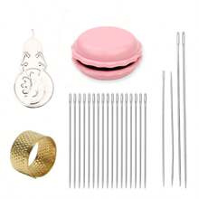 Needle Extractor & Sharpener,Sewing Combination Set Colorful Macaron Style - Wipe Needle Fabric Embroidery DIY Sewing Tool Bead Needle Magnet Box Perfect For DIY Sewing, Embroidery, With Handy Magnetic Storage Function