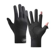 Luvas Esportivas para Uso ao Ar Livre no Verão, Luvas de Proteção Solar, Anti-Deslizante com Tela Sensível ao Toque para Homens, Ciclismo, Direção, Caminhada, Pesca