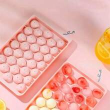 1pc PP Ice Ball Maker Mold, Creative Pink Ice Cube Tray For Kitchen