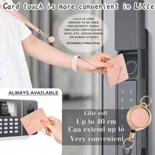 Suport cu două fețe din piele PU pentru insignă de identitate, cu 1 fereastră de identificare și 1 slot pentru card Plus 1 curea detașabilă pentru șnur (suportă 3-4 cărți) pentru femei Portofel Mini portofel Poșetă Portofel Portofel pentru carduri Portofel