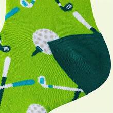 5 Pairs Of Men's Golf-Patterned Socks With Breathable Function, Exquisite Golf Series Gifts, Men's Socks, Suitable For Various Festivals (Christmas, Valentine's Day, Father's Day, Thanksgiving, Teachers' Day) And Birthday Gifts, Christmas Gifts, Christmas Sock Fillers, Christmas Decorations - Multicolor - View 4
