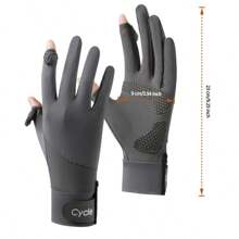 Luvas Esportivas para Uso ao Ar Livre no Verão, Luvas de Proteção Solar, Anti-Deslizante com Tela Sensível ao Toque para Homens, Ciclismo, Direção, Caminhada, Pesca