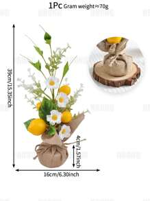 1PC Artificial Lemon Tree Real Mini Suitable For Home Kitchen Balcony Office Living Room Dining Table Decoration