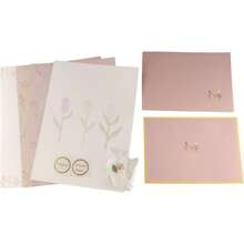 Carta da lettere con buste, carta da lettere floreale, carta da lettere vintage floreale con stickers e nastri in chiffon, 4 fogli con 2 buste, per il ritorno a scuola