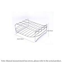 1pc Outdoor Portable Stainless Steel Barbecue Grill Air Fryer Rack, Double Layer Steamer Round Fish Grill Rack, Wholesale In Stock